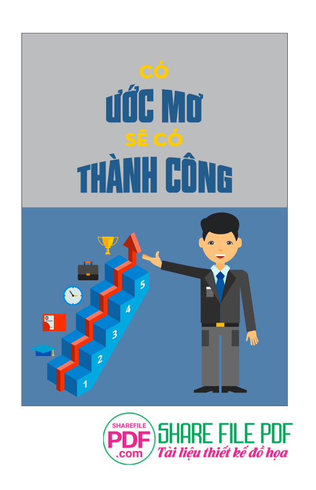 Có ước mơ sẽ có thành công file vector PDF