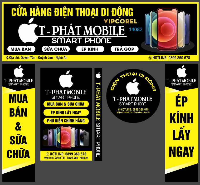 Cửa hàng điện thoại di động - Smart phone file corel