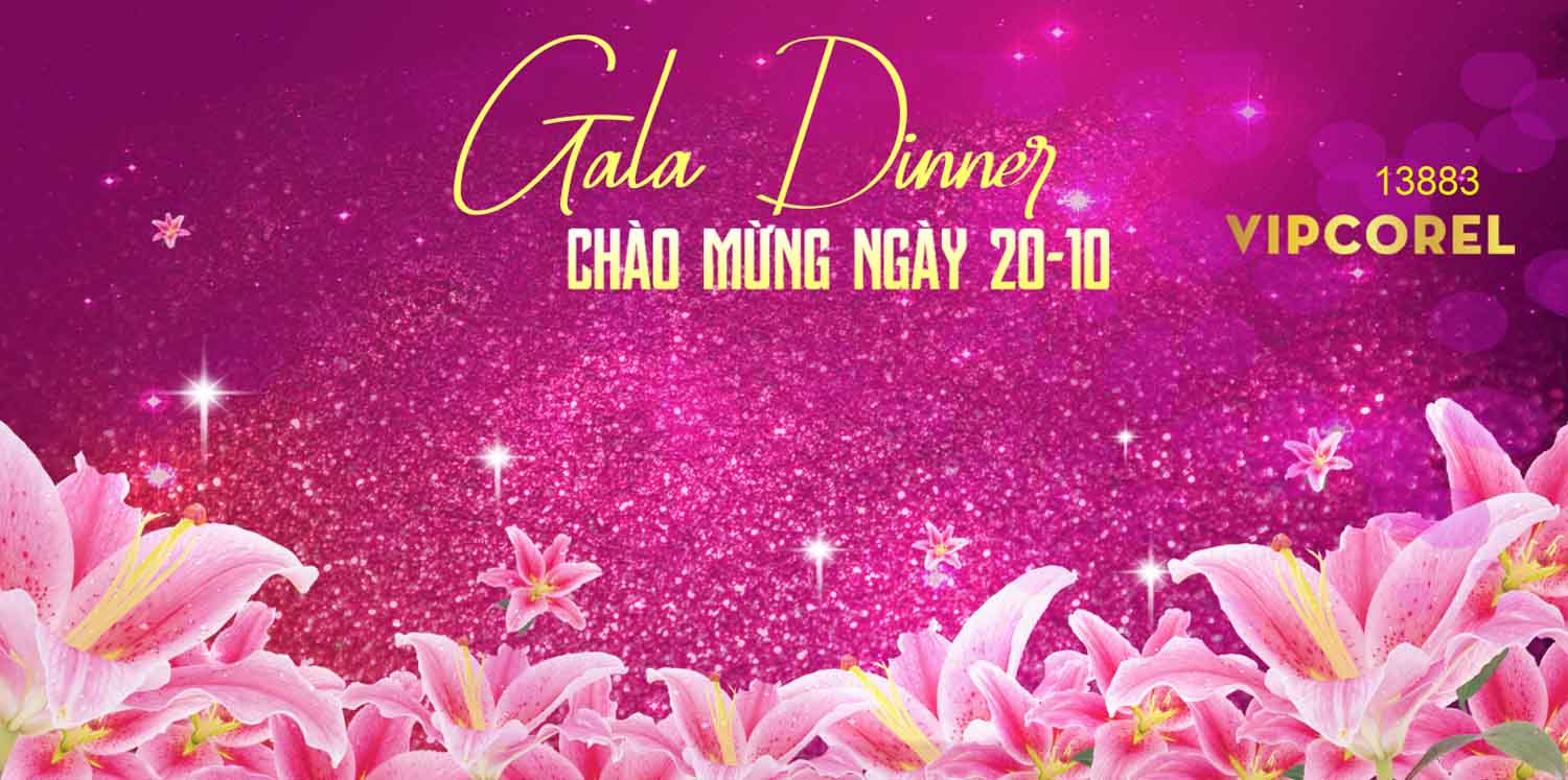 Background Chào Gala dinner chào mừng ngày 20-10