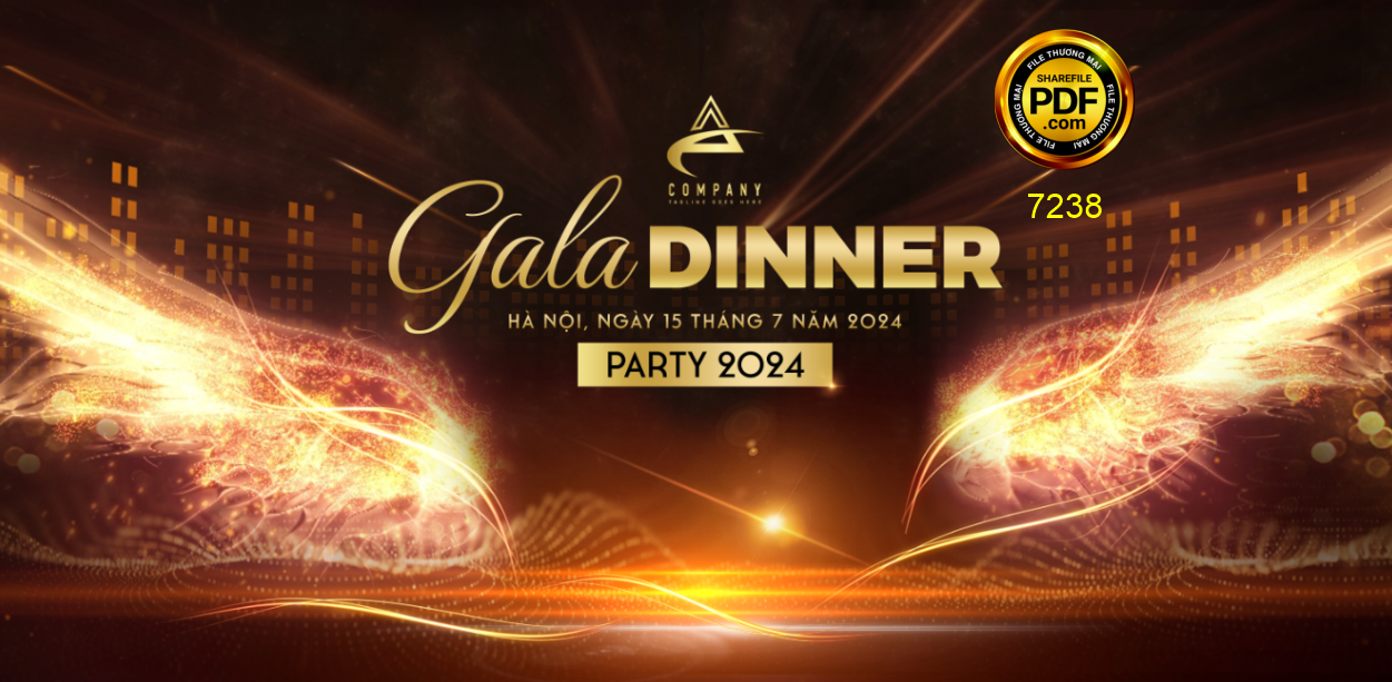 Thiết kế mẫu Gala dinner party 2024 3 file PSD Thư viện file thiết