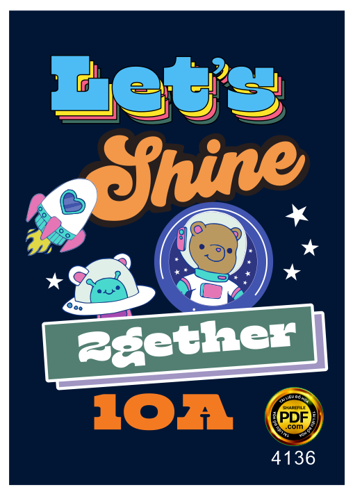 logo in áo Let's Shine 2gether 10A