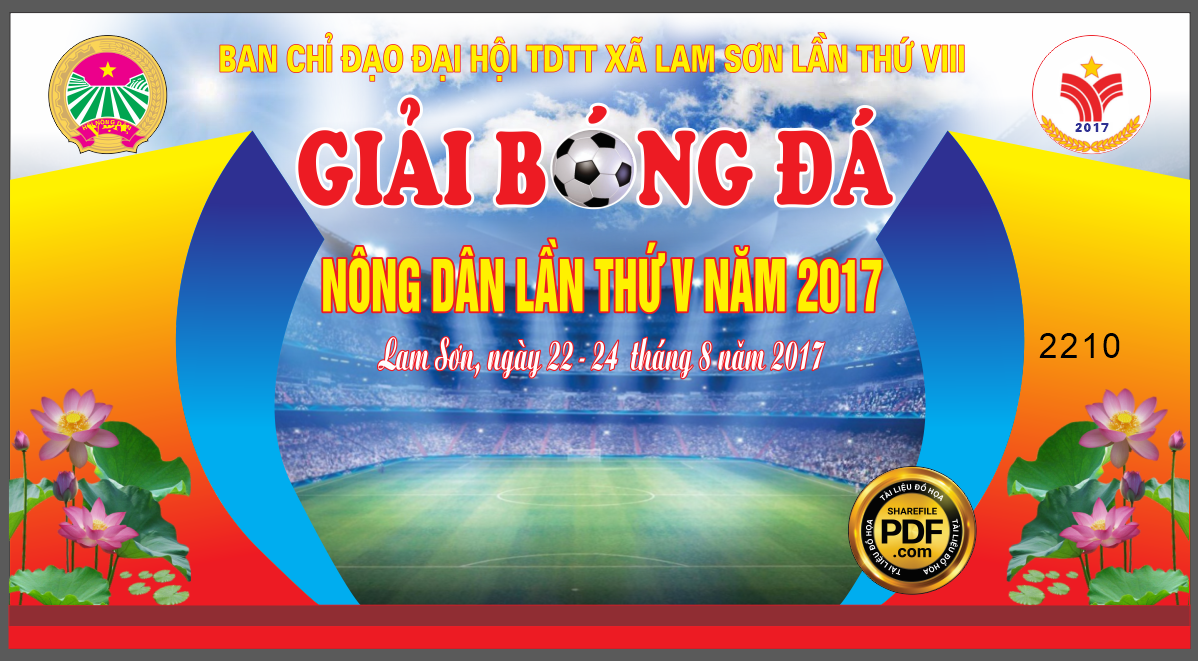Market Giải bóng đá nông dân lần thứ V xã Nam Sơn file cdr