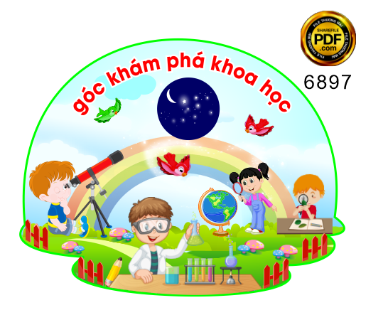 Góc Khám Phá Khoa Học trang trí trường mầm non