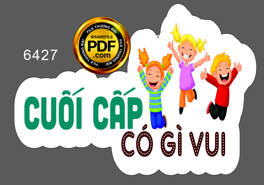 Hastag họp lớp "Cuối cấp có gì vui" file cdr x7