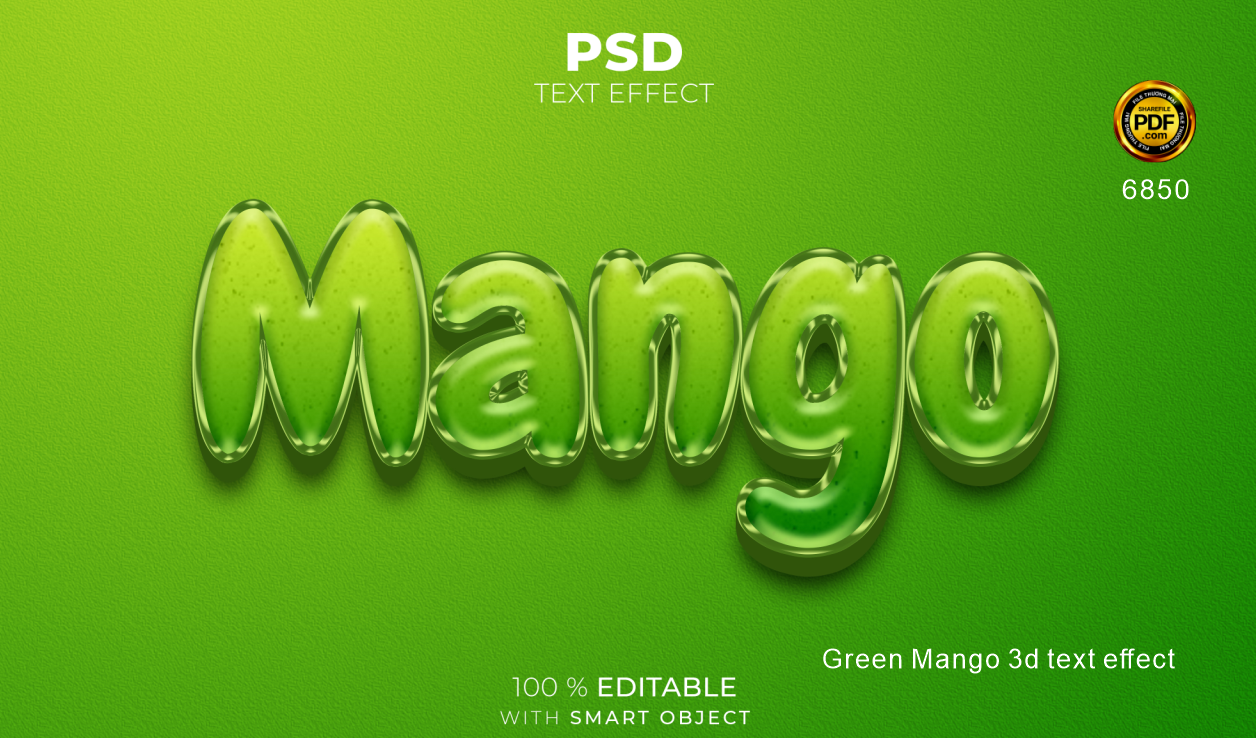 hieu ung chu psd - Green man go 3d text effect.png