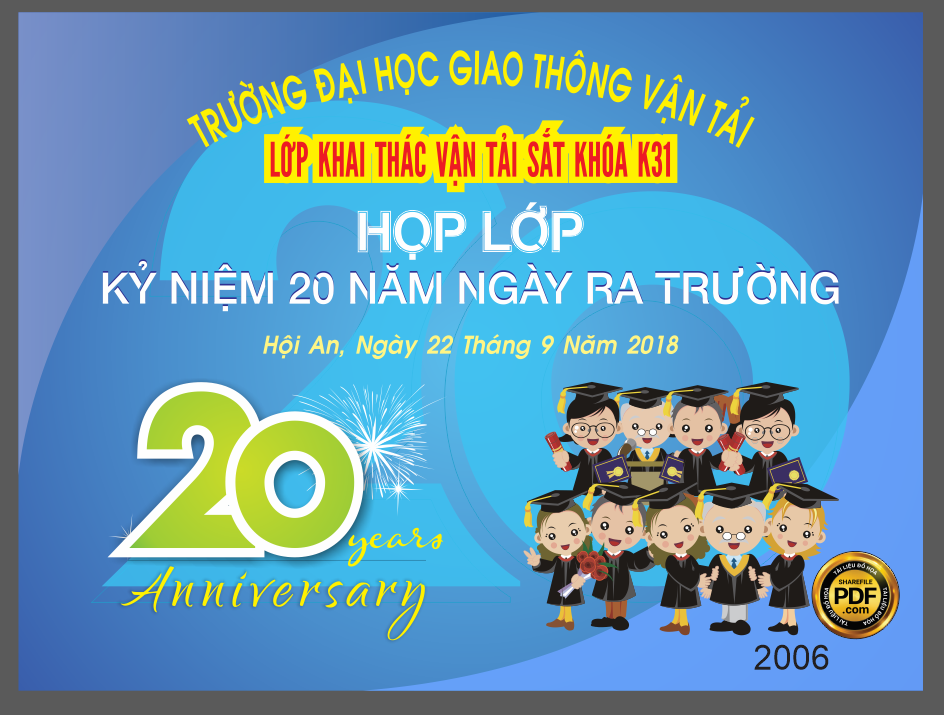 Market họp lớp kỷ niệm 20 năm trường ĐH giao thông vận tải