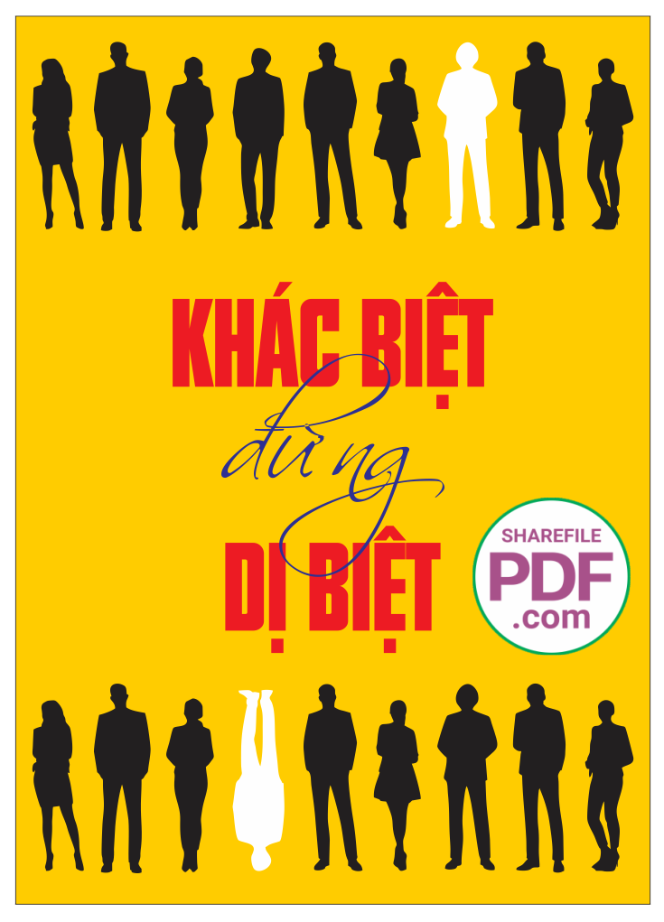 Tranh động lực treo tường Khác biệt đừng dị biệt file vector PDF