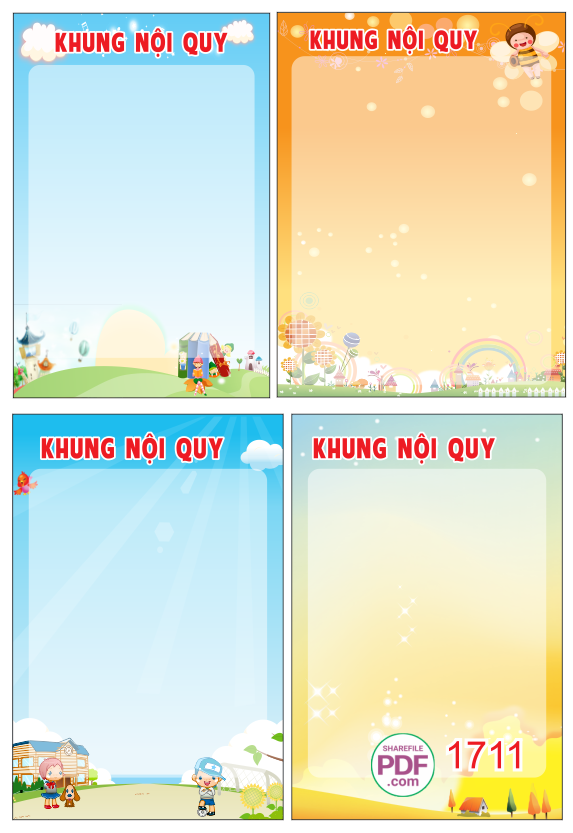 Bảng khung nội quy trong trường học