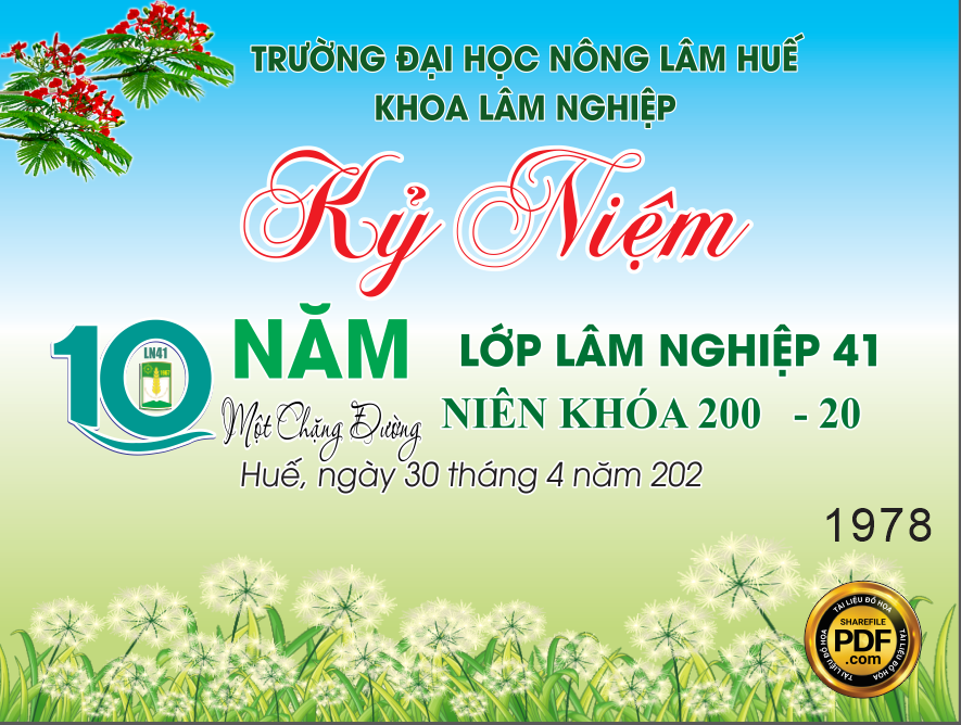 Market Kỷ niệm 10 năm một chặng đường Lớp Lâm Nghiệp