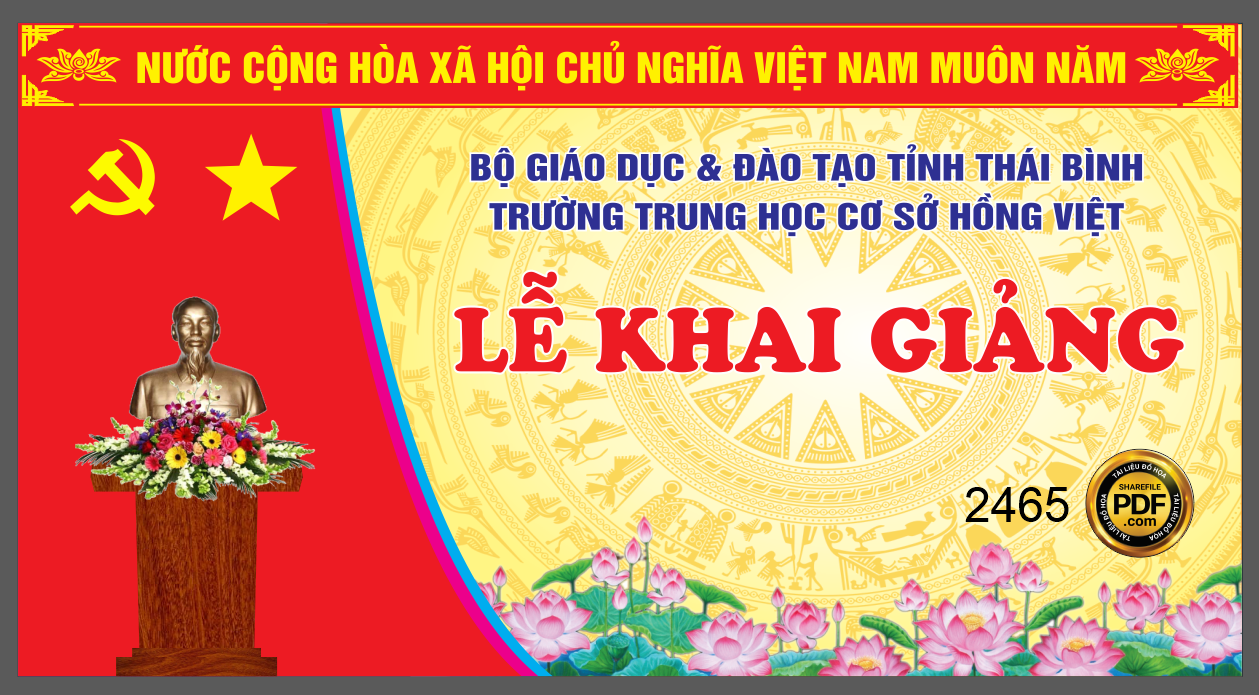 Lễ Khai Giảng trường THCS Hồng Việt * Thái Bình