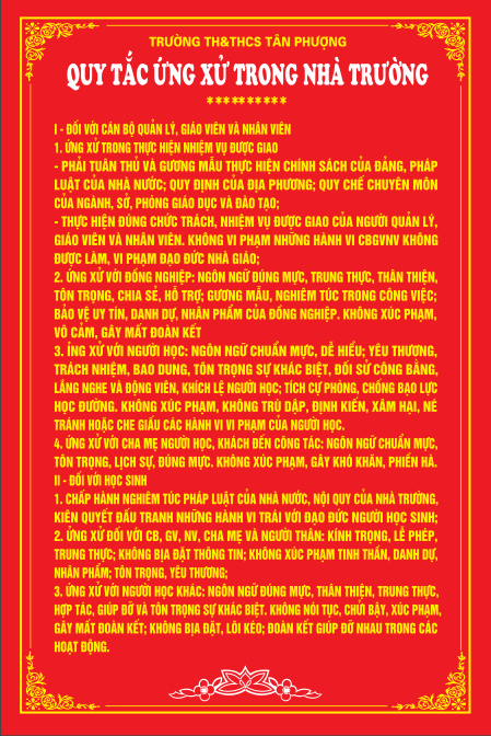 Quy tắc ứng xử trong nhà trường