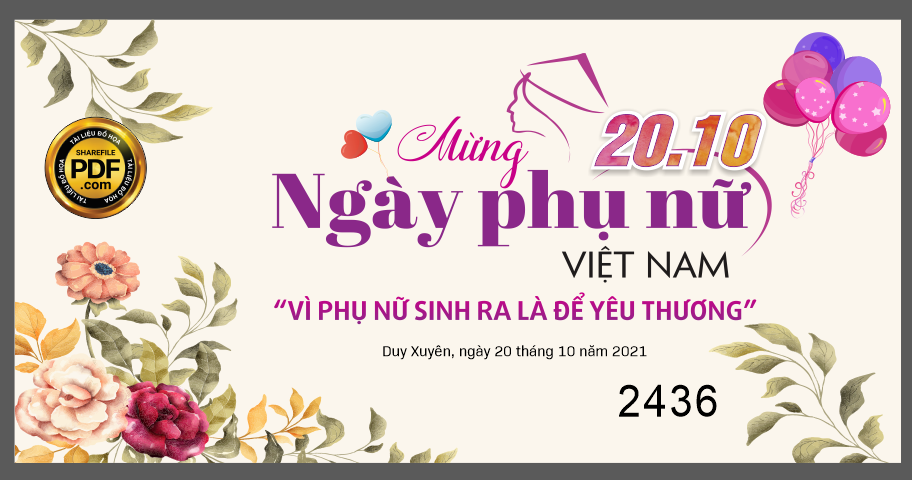 Market kỷ niệm Vì phụ nữ sinh ra là để yêu thương ngày 20.10