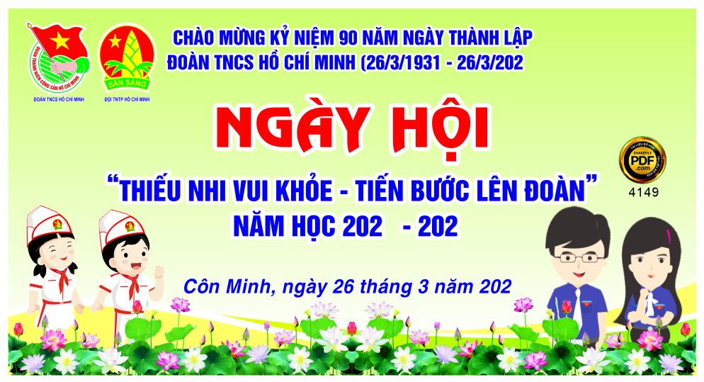 Market ngày hội "thiếu nhi vui khỏe - tiến bước lên đoàn" file corel