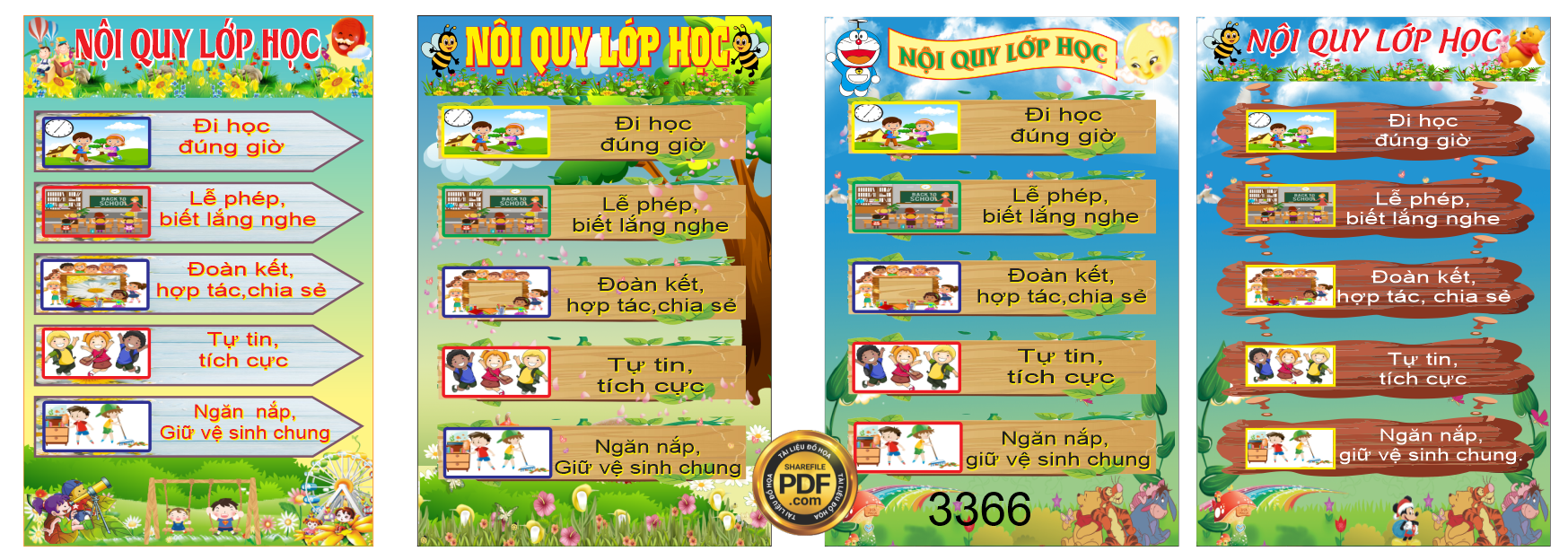 bảng nội quy lớp học #14