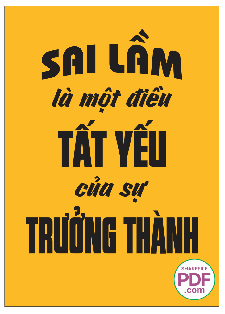 Sai lầm là một điều tất yếu của sự trưởng thành file vector PDF