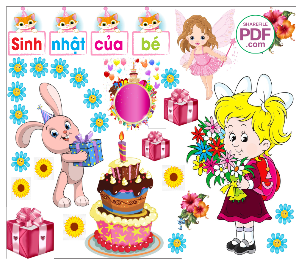 Trang trí phòng học - sinh nhật của bé