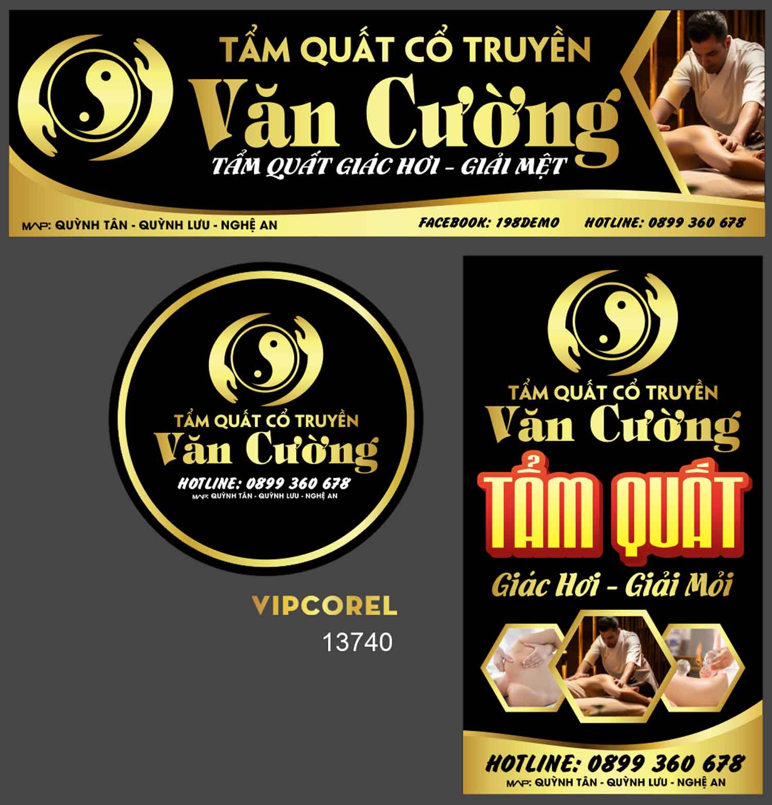 Biển QC Tẩm quất cổ truyền Văn Cường file corel
