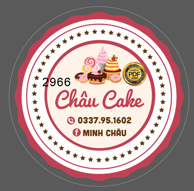 Market tem nhãn Kem Minh Châu cake file corel | Thư viện file thiết kế ...