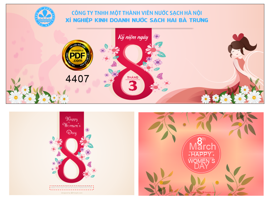 Market thiệp chúc mừng ngày phụ nữ 8/3 Corel
