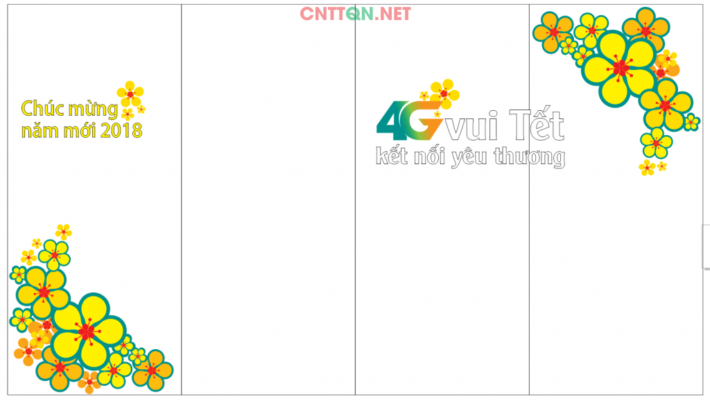 Trang trí cửa hàng viettel ngày tết Corel
