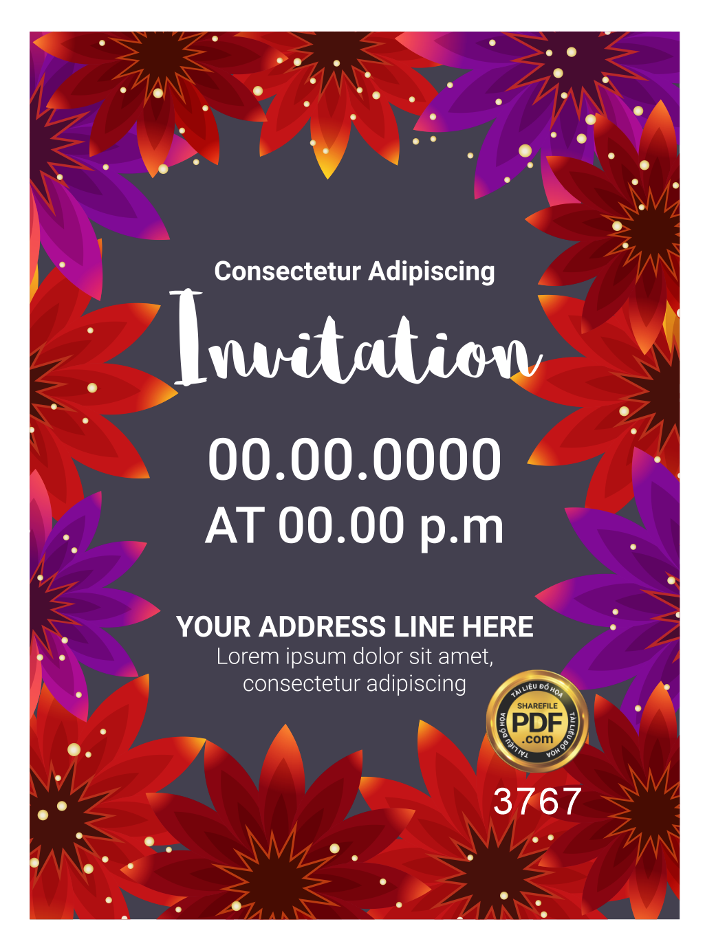 Vector wedding Invitation #2.png