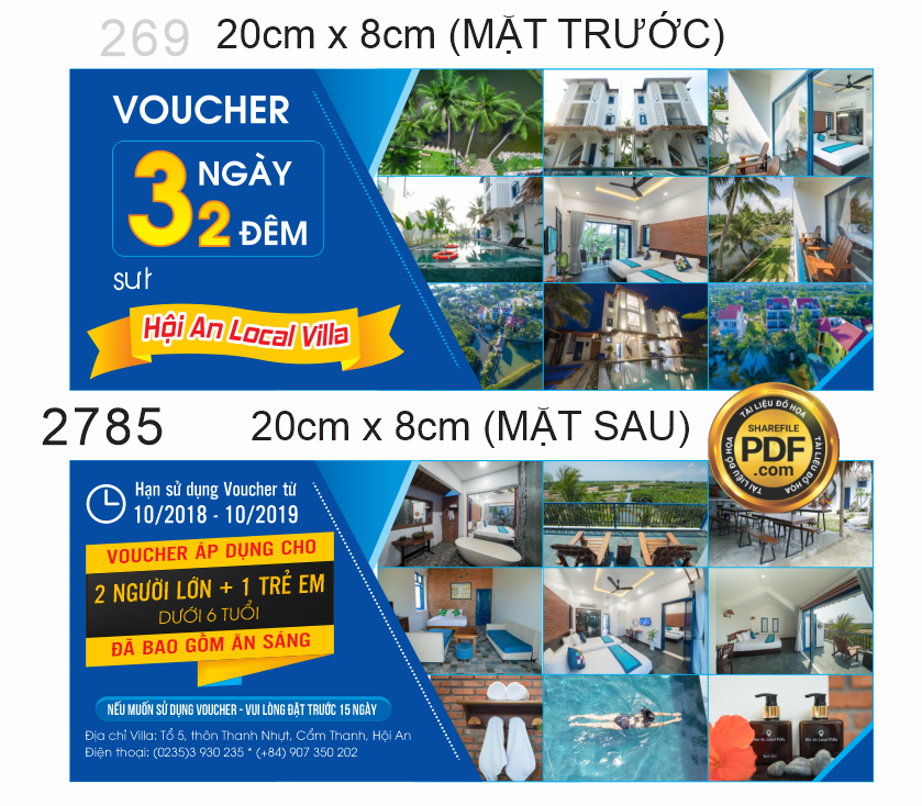 Market voucher 3 ngày 2 đêm hội an Local villa