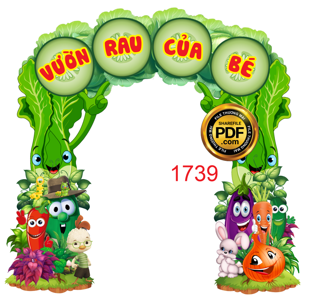 Trang trí cổng Vườn rau của bé