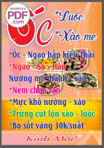 Biển vẫy Ốc luộc - ốc xào me file PDF & CDR