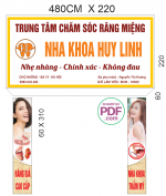 Biển Nha khoa Huy Linh file PDF & CDR