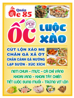 Biển quán ốc 85 - Ốc luộc - xào file PDF & CDR