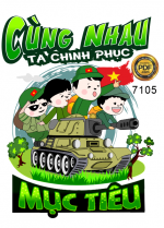 Mẫu in áo thun "cùng nhau ta chinh phục mục tiêu"