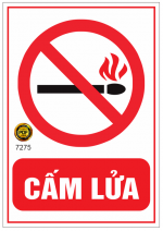 Biển cảnh báo cấm lửa file vector corel