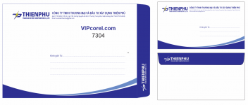 Mẫu phong bì công ty xây dựng Thiên Phú file corel