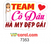 Hashtag Team Cô Dâu Hà My đẹp gái file vector PDF