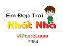 Hashtag Em đẹp trai nhất nhà file vector PDF