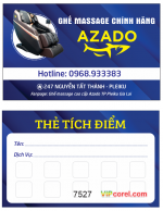 Card visit Ghế massage chính hãng Azado file corel