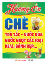 Biển vẫy quán chè Hương Ỏn - trà tắc nước dừa