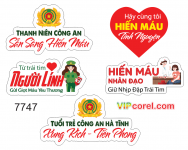Hastag hiến máu tình nguyện file vector corel