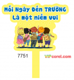 Hastag Mỗi ngày đến trường là một niềm vui file corel