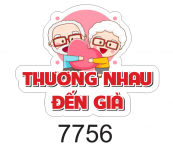 Hashtag đám cưới "thương nhau đến già" file vector