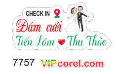 Hashtag check in đám cưới Tiến Lâm và Thu Thảo