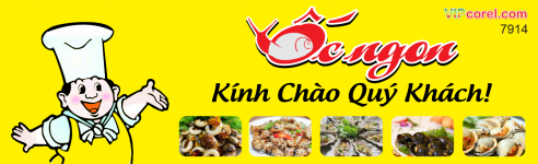 Biển quảng cáo Ốc Ngon - kính chào quý khách