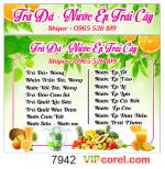 Biển quảng cáo Trà đá - nước ép trái cây file corel