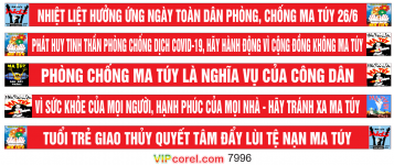 Băng rôn khẩu hiệu phòng chống ma túy file corel