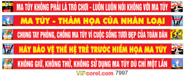 Băng rôn tuyên truyền phòng chống ma túy #2 file corel