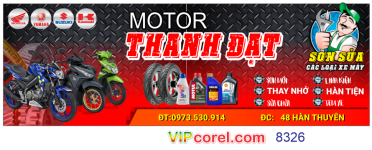 Biển QC Motor Thanh Đạt - sơn sửa các loại xe