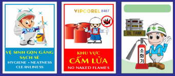 Biển khu vực cấm lửa - vệ sinh gọn gàng sạch sẽ