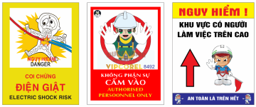 Biển coi chừng điện giật - không phận sự cấm vào