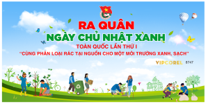 Backdrop Ra quân ngày chủ nhật xanh 2024