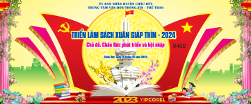 Backdrop Triển Lãm sách xuân Giáp Thìn 2024